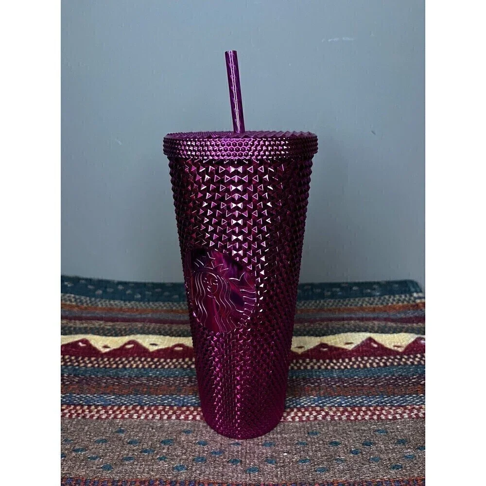 Starbucks Sangria Studded Tumbler 2022 Fall Winter Holiday Bling 24 oz - Venti